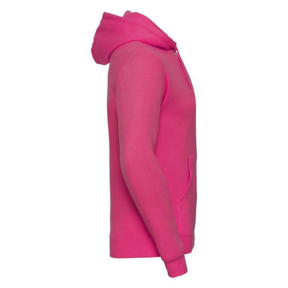 Russell Mens Plain Hoodie / Fuchsia - Picture 3 of 3